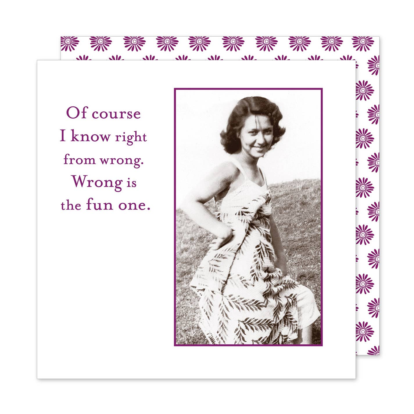 Of Course I know Right From Wrong. Wrong is the Fun One - Beverage Napkin