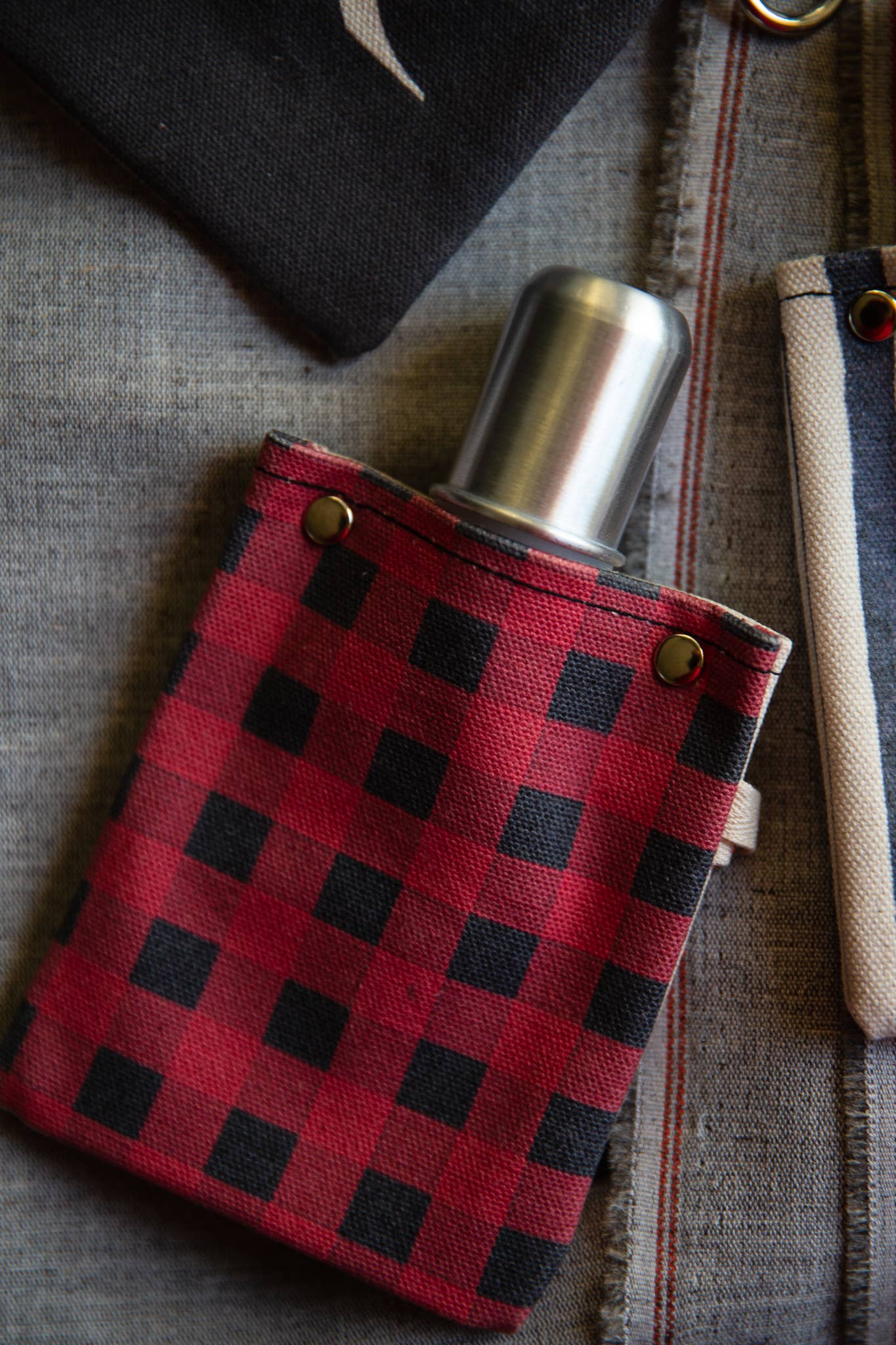 Red Plaid Flask (4oz)