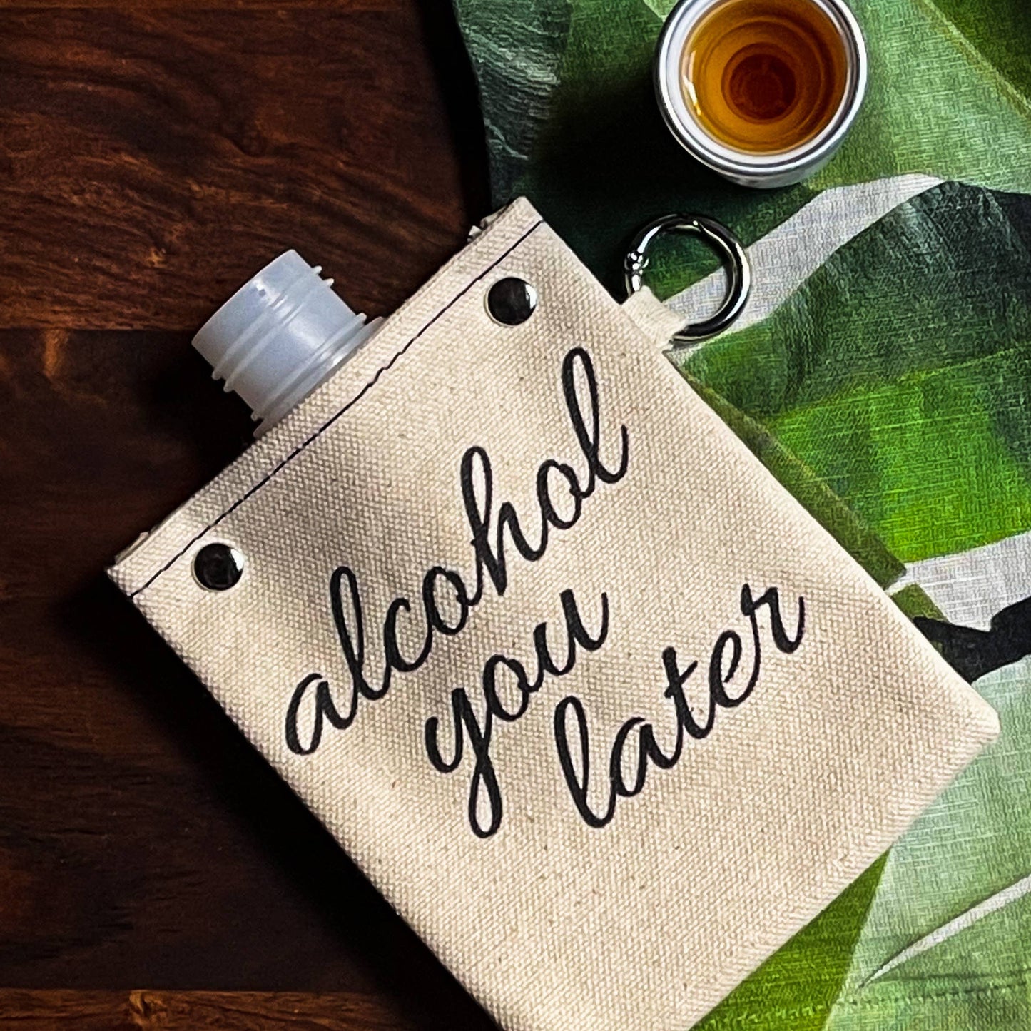 Alcohol you Later Canvas Flask (4oz)