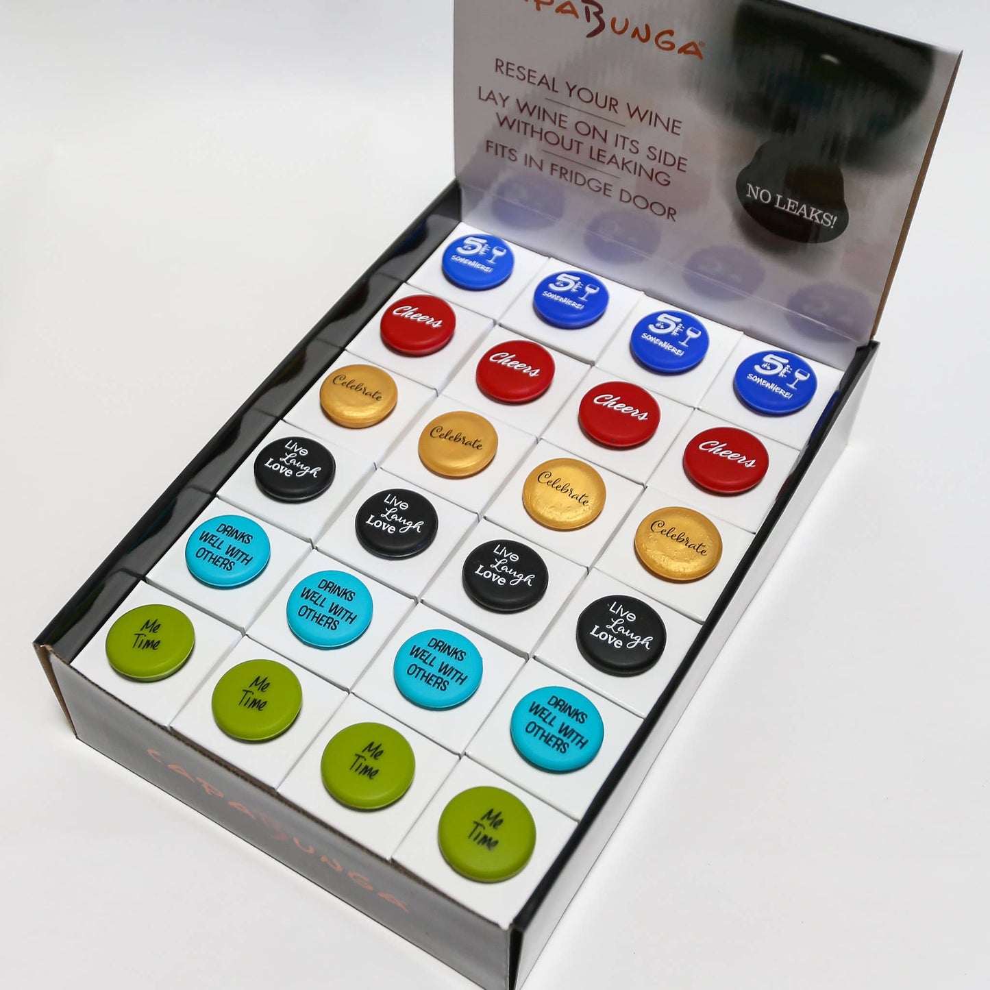 Wine Cap Counter Display | 48 Everyday Wine Caps