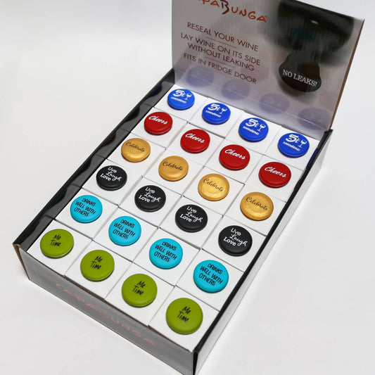 Wine Cap Counter Display | 48 Everyday Wine Caps