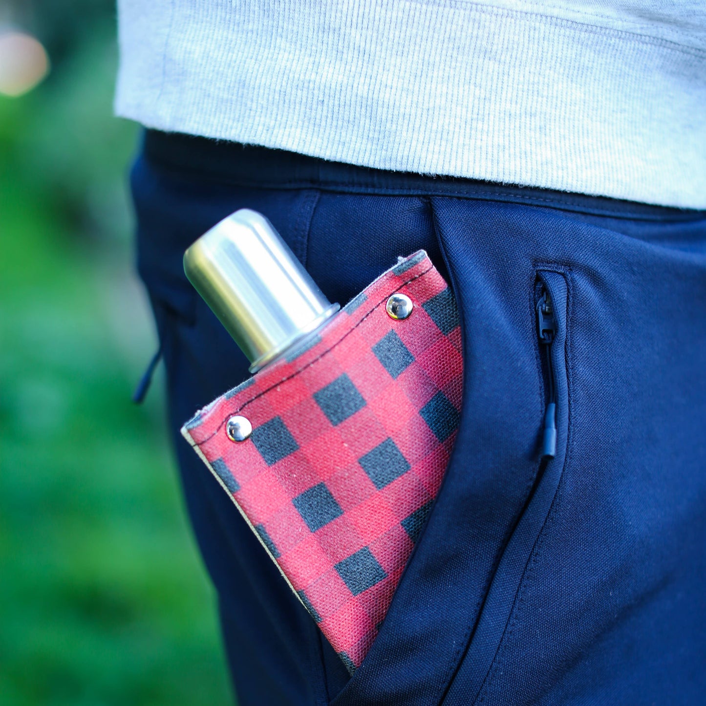 Red Plaid Flask (4oz)
