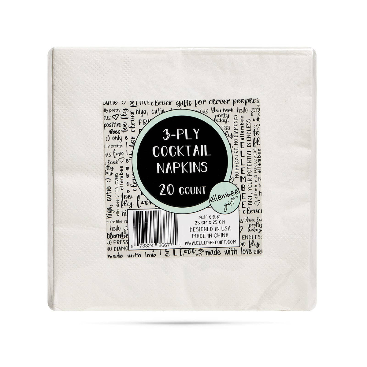 Cocktail Napkins - "More Wine…For Two People" - Wh - 20 Pk