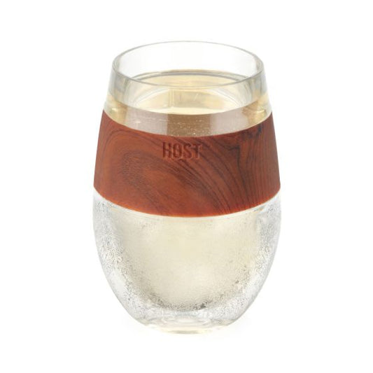 Wine FREEZE™ Cooling Cups Wood color 8.5oz