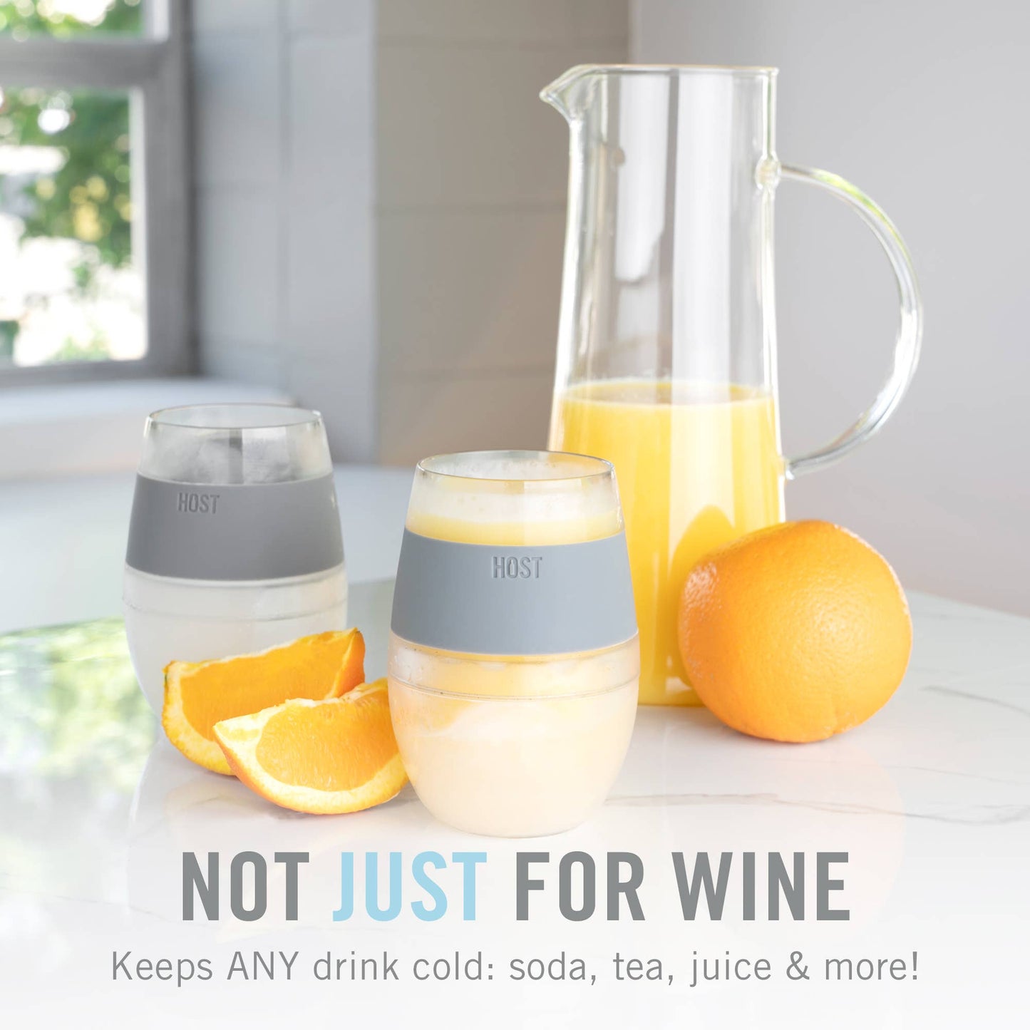 Wine FREEZE™ Cooling Cup Grey 8.5oz