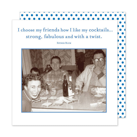 I Choose My Friends Beverage Napkin