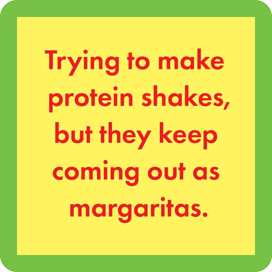 COASTER Protein Shakes | Funny Party Gift | Home Bar Decor