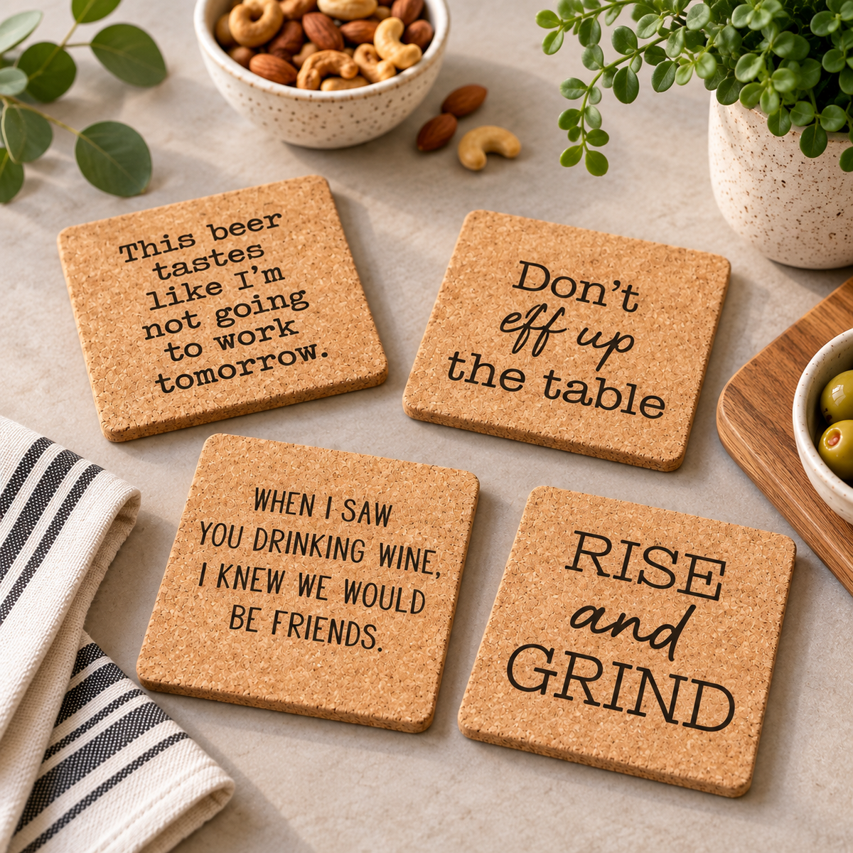 Cork Coaster - "Being Friends…Bad for My Liver" - Single